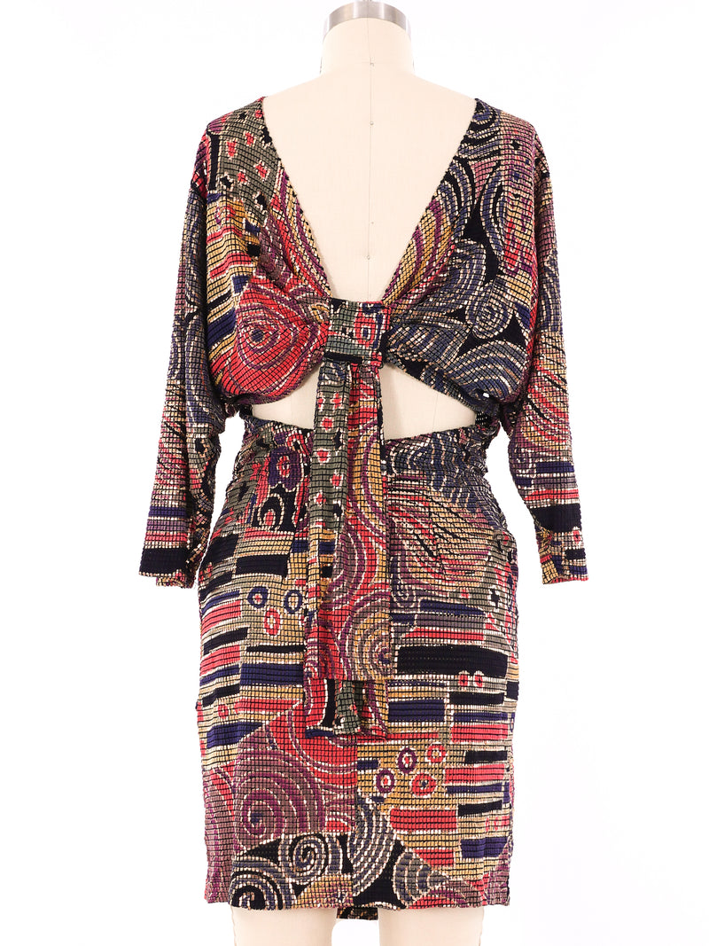 Metallic Printed Mosaic Dress Dress arcadeshops.com