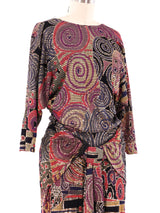 Metallic Printed Mosaic Dress Dress arcadeshops.com