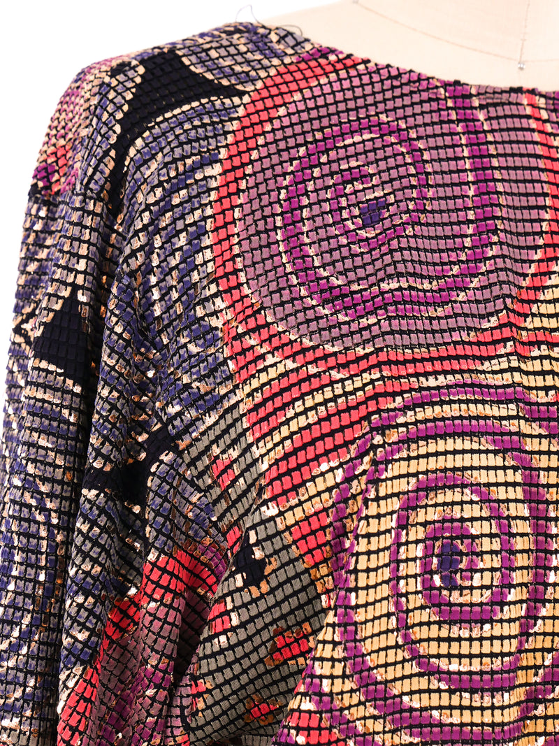 Metallic Printed Mosaic Dress Dress arcadeshops.com
