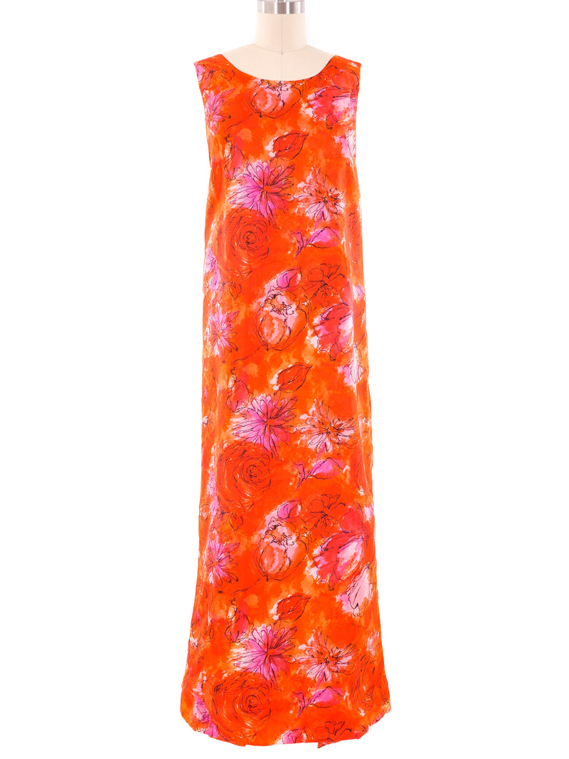 Floral Wrap Tank Dress Dress arcadeshops.com