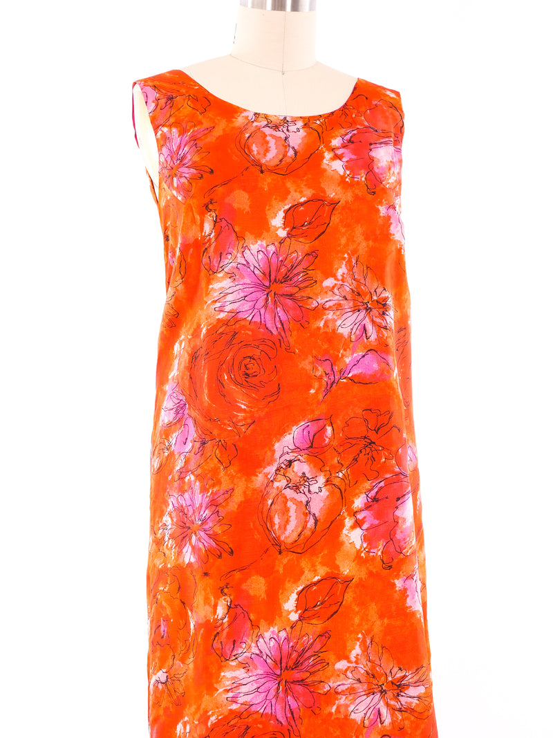 Floral Wrap Tank Dress Dress arcadeshops.com