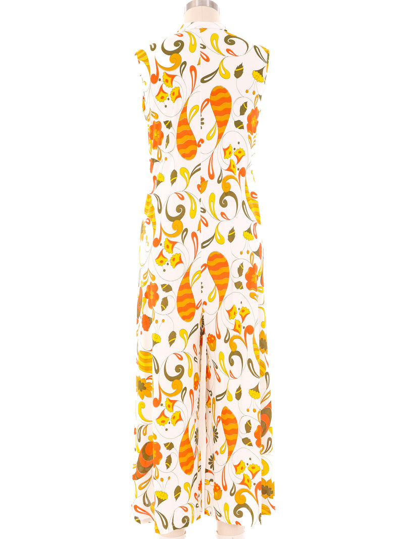 1960's Paisley Floral Jumpsuit Jumpsuit arcadeshops.com