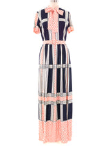Geometric Printed Maxi Dress Dress arcadeshops.com