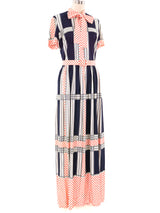 Geometric Printed Maxi Dress Dress arcadeshops.com