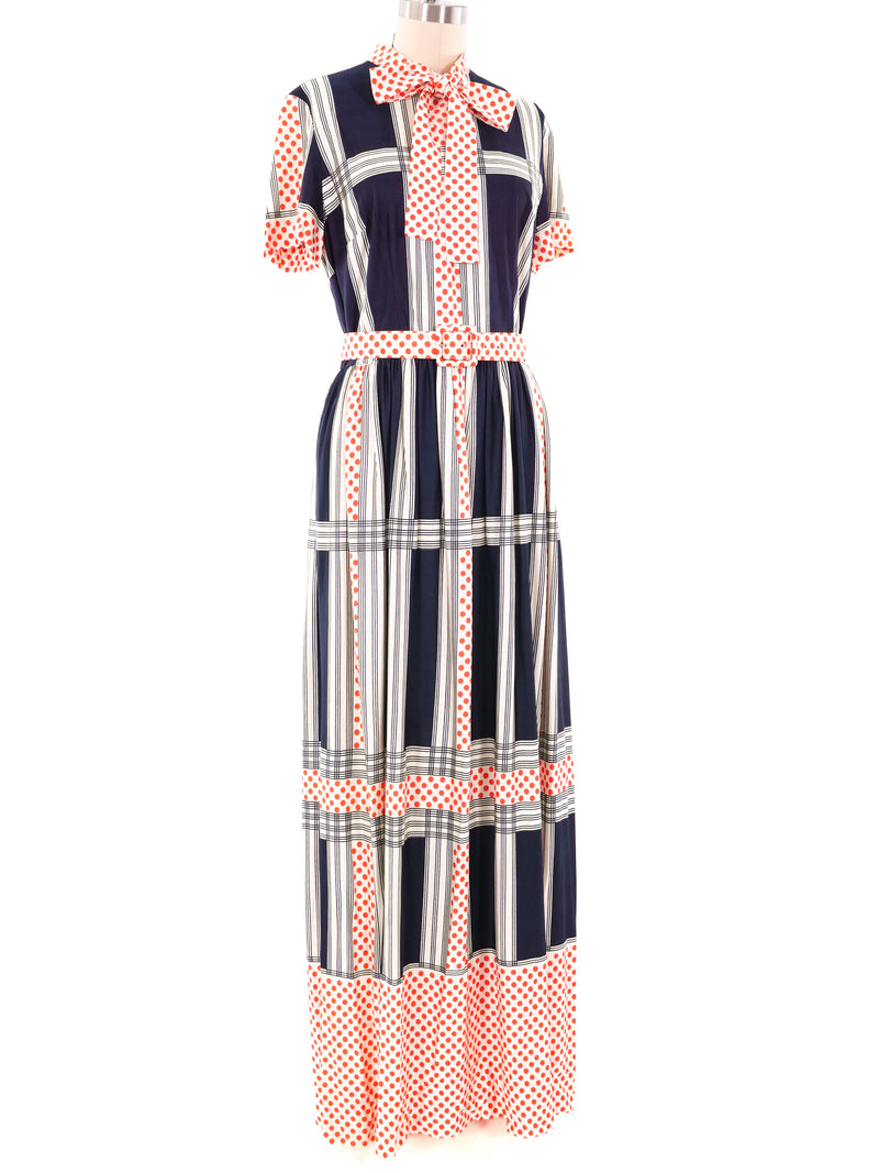Geometric Printed Maxi Dress Dress arcadeshops.com
