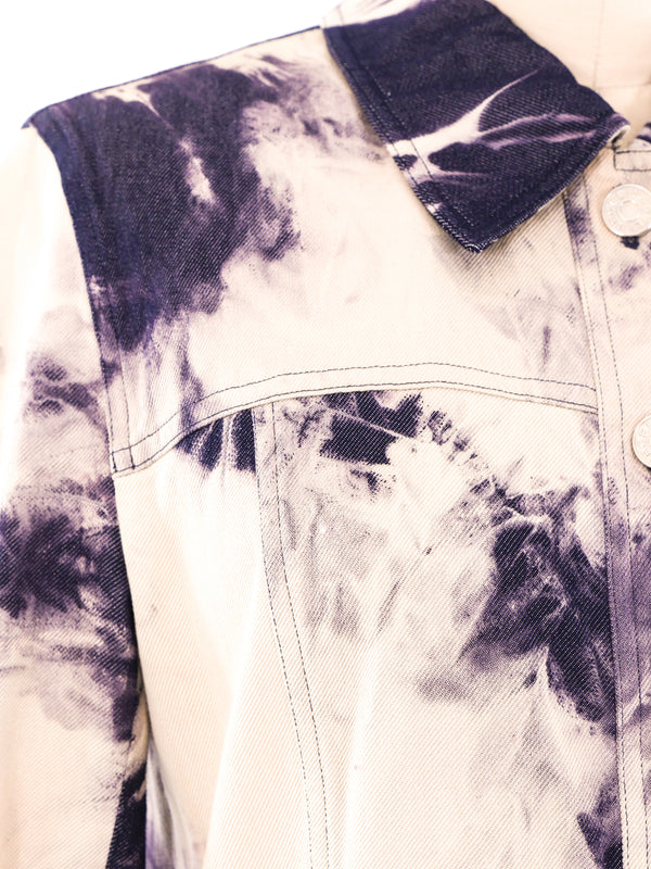 Celine Tie Dye Denim Shirt Dress Dress arcadeshops.com