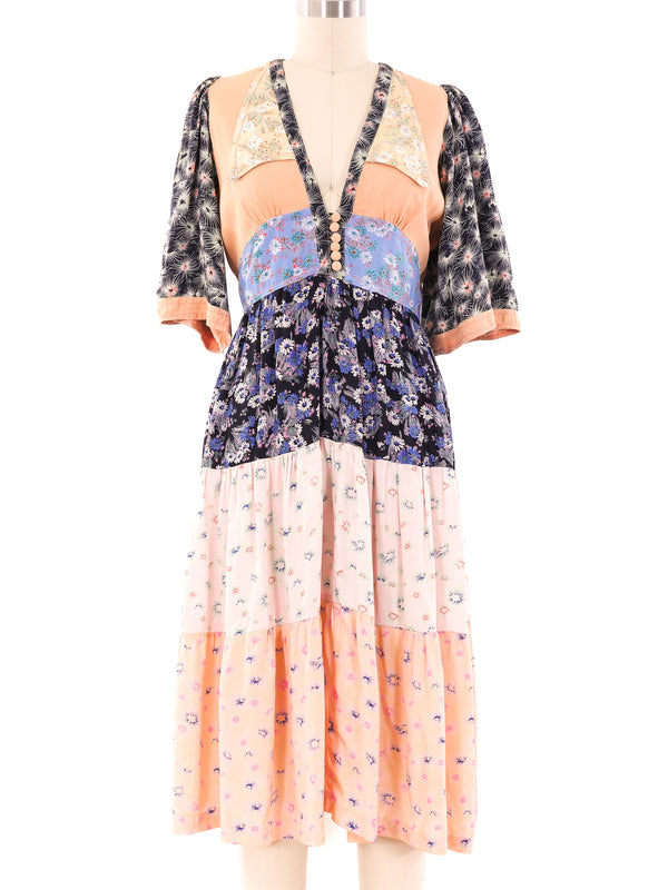 Jeff Banks Mixed Print Ruffle Dress Dress arcadeshops.com