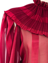 Tonal Stripe Ruffle Dress Dress arcadeshops.com