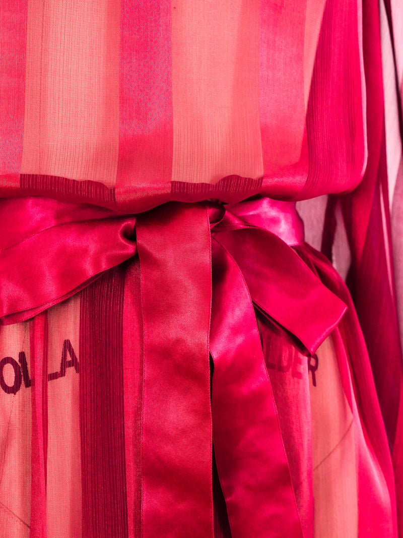 Tonal Stripe Ruffle Dress Dress arcadeshops.com