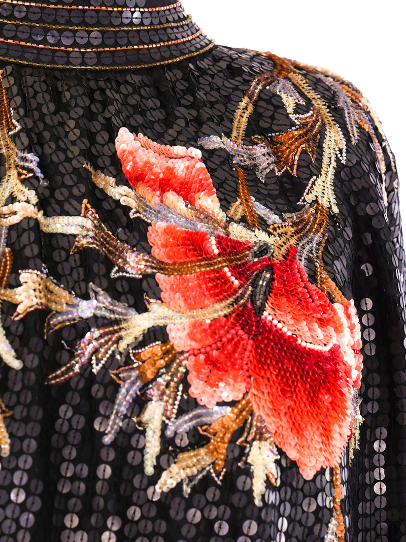 Floral Sequin Embellished Mini Dress Dress arcadeshops.com