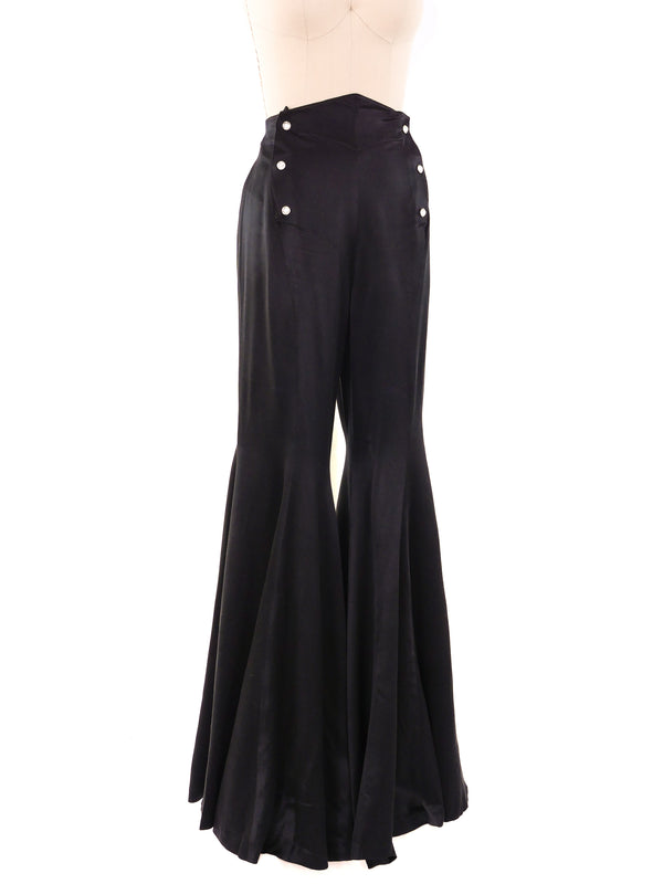 Thierry Mugler Flared Sailor Style Pants Bottom arcadeshops.com