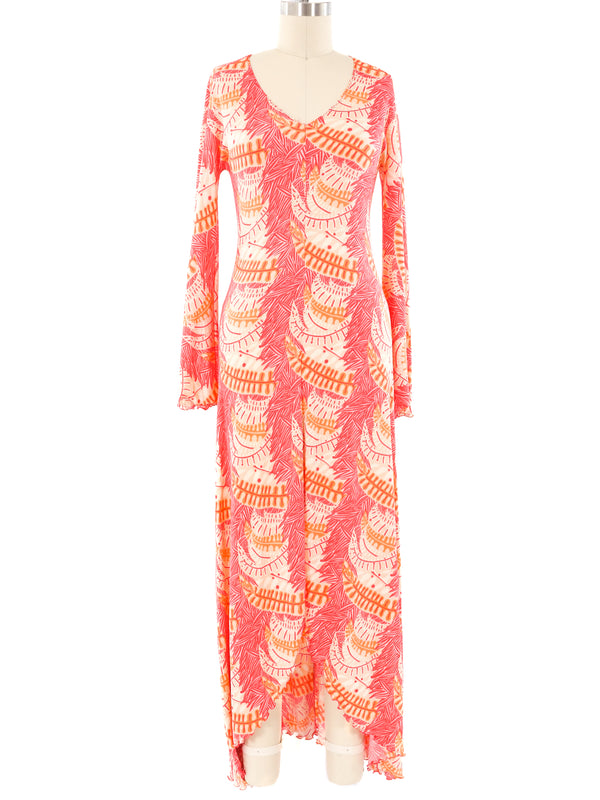 Stephen Burrows Lettuce Hem Jersey Dress Dress arcadeshops.com