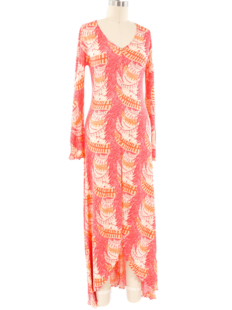 Stephen Burrows Lettuce Hem Jersey Dress Dress arcadeshops.com