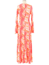 Stephen Burrows Lettuce Hem Jersey Dress Dress arcadeshops.com