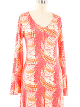 Stephen Burrows Lettuce Hem Jersey Dress Dress arcadeshops.com