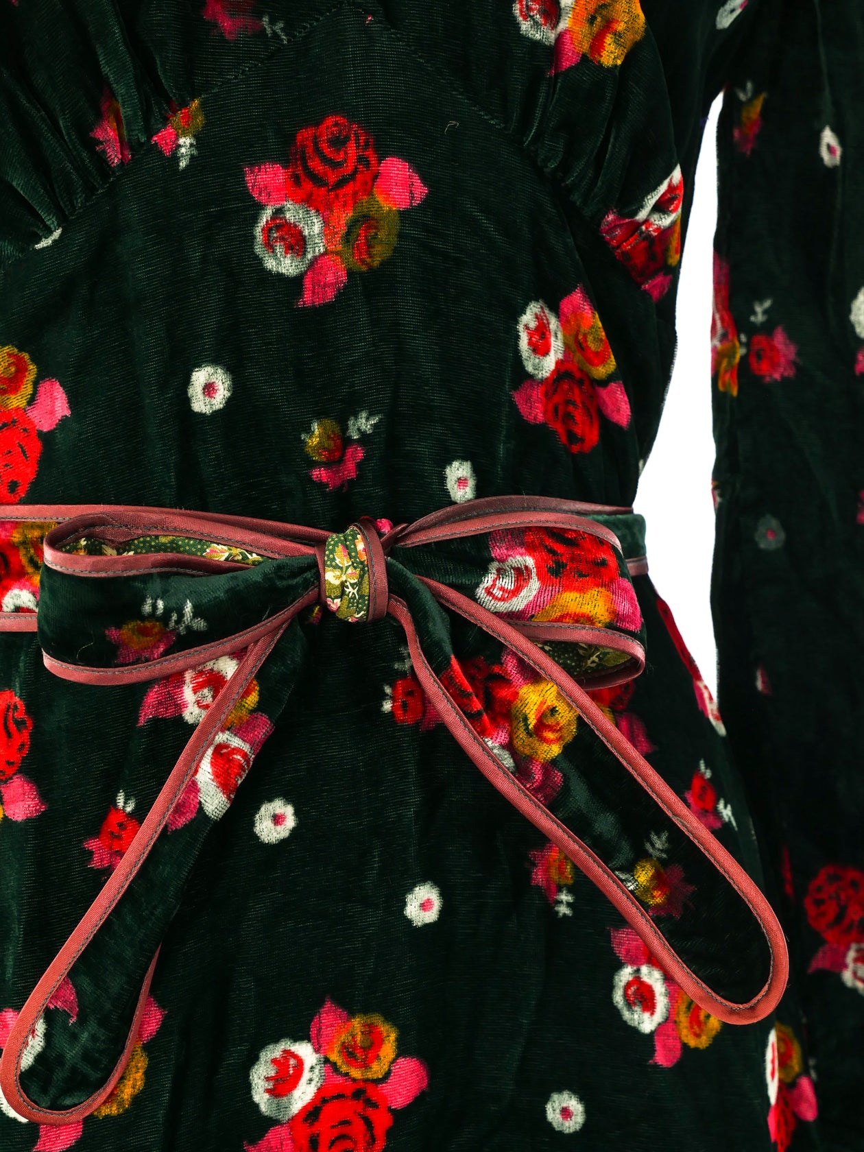 Betsey Johnson Alley Cat Velvet Floral Maxi Dress