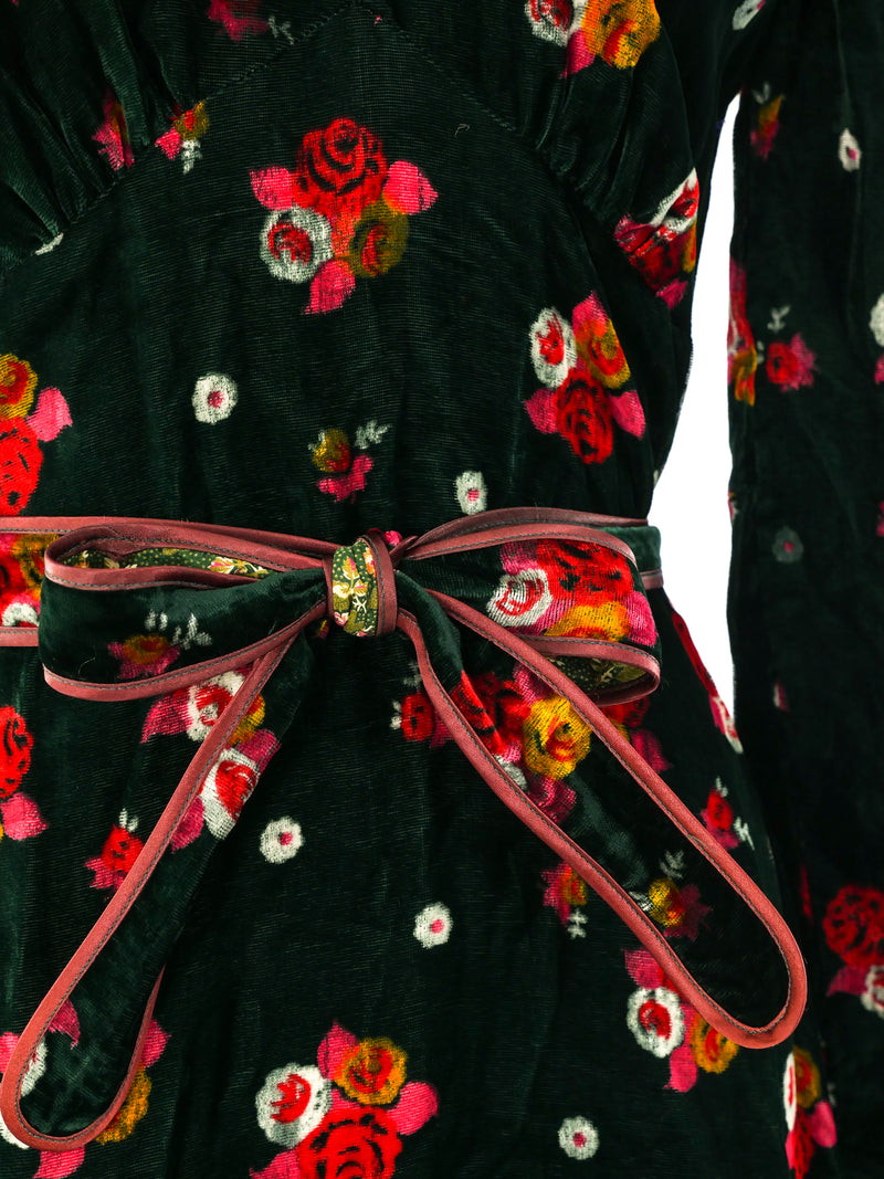 Betsey Johnson Alley Cat Velvet Floral Maxi Dress Betsey Johnson Alley Cat Velvet Floral Maxi Dress