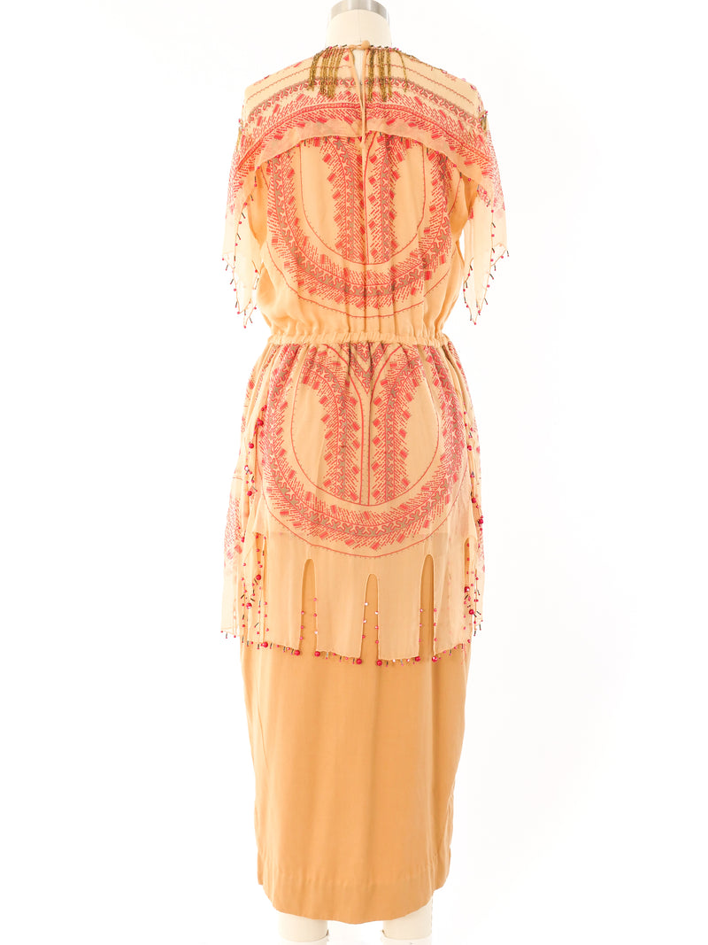 Zandra Rhodes Beaded Fringe Flutter Dress Dress arcadeshops.com