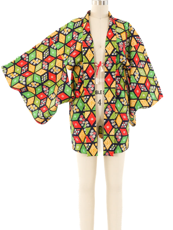 Graphic Printed Haori Kimono Jacket arcadeshops.com