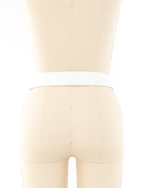 Faux Pearl Embellished Waist Belt Accessory arcadeshops.com