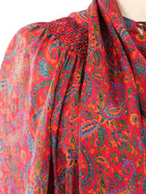Treacy Lowe Paisley Printed Silk Dress Dress arcadeshops.com