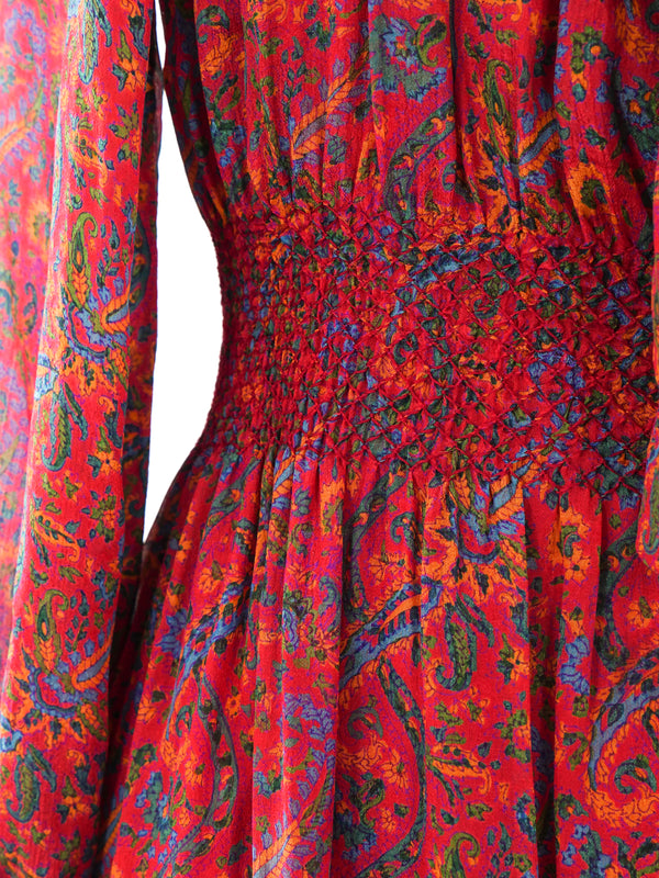 Treacy Lowe Paisley Printed Silk Dress Dress arcadeshops.com