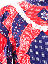 Bandana Quilt Printed Cotton Prairie Dress Dress arcadeshops.com