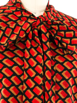 Diane Von Furstenberg Geometric Printed Blouse Top arcadeshops.com