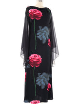 Rose Printed Jersey Maxi Dress Dress arcadeshops.com