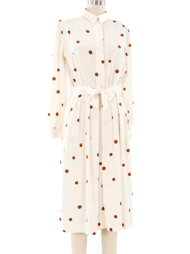 Balenciaga Dot Printed Silk Dress Dress arcadeshops.com