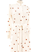 Balenciaga Dot Printed Silk Dress Dress arcadeshops.com