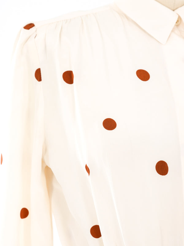 Balenciaga Dot Printed Silk Dress Dress arcadeshops.com