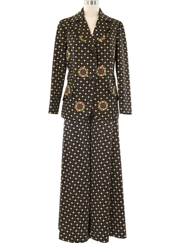 Mr. Dino Printed Palazzo Suit Suit arcadeshops.com