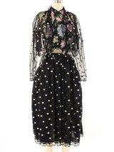 Geoffrey Beene Floral Polka Dot Halter Dress Dress arcadeshops.com