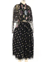 Geoffrey Beene Floral Polka Dot Halter Dress Dress arcadeshops.com