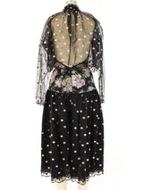 Geoffrey Beene Floral Polka Dot Halter Dress Dress arcadeshops.com