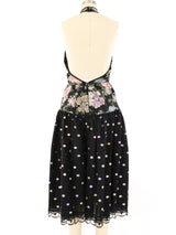 Geoffrey Beene Floral Polka Dot Halter Dress Dress arcadeshops.com