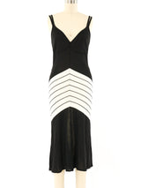 Thierry Mugler Black and White Knit Tank Dress Dress arcadeshops.com