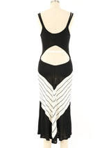 Thierry Mugler Black and White Knit Tank Dress Dress arcadeshops.com