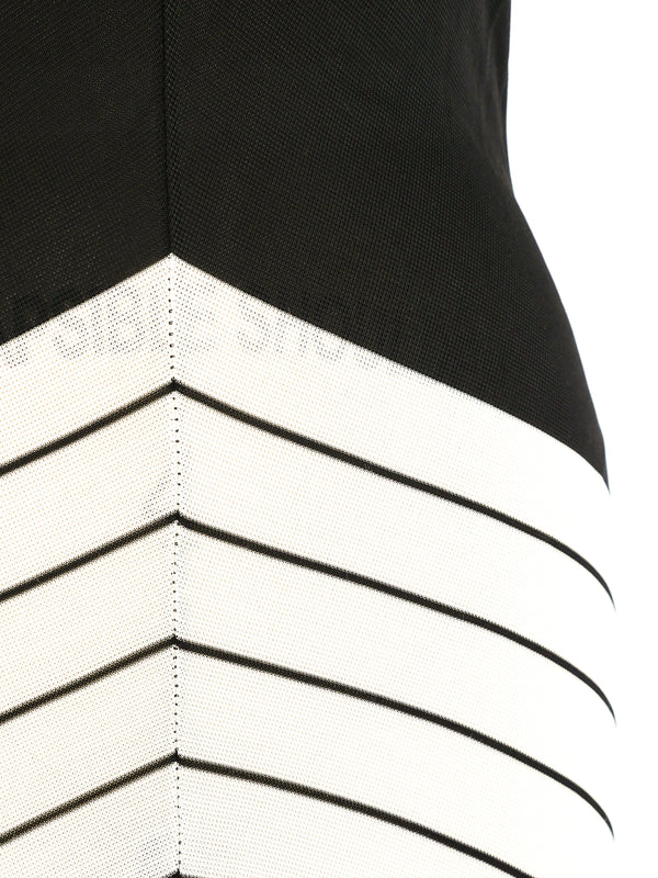 Thierry Mugler Black and White Knit Tank Dress Dress arcadeshops.com