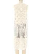 Paco Rabanne Chainmail Accented Lace Dress Dress arcadeshops.com