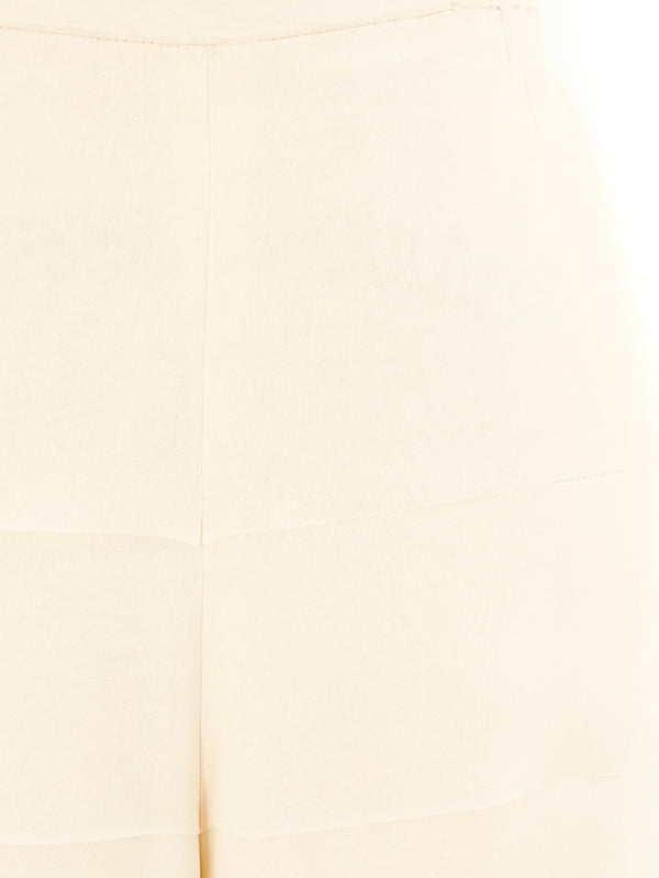 Estevez Ivory Chiffon Tiered Pants Bottom arcadeshops.com