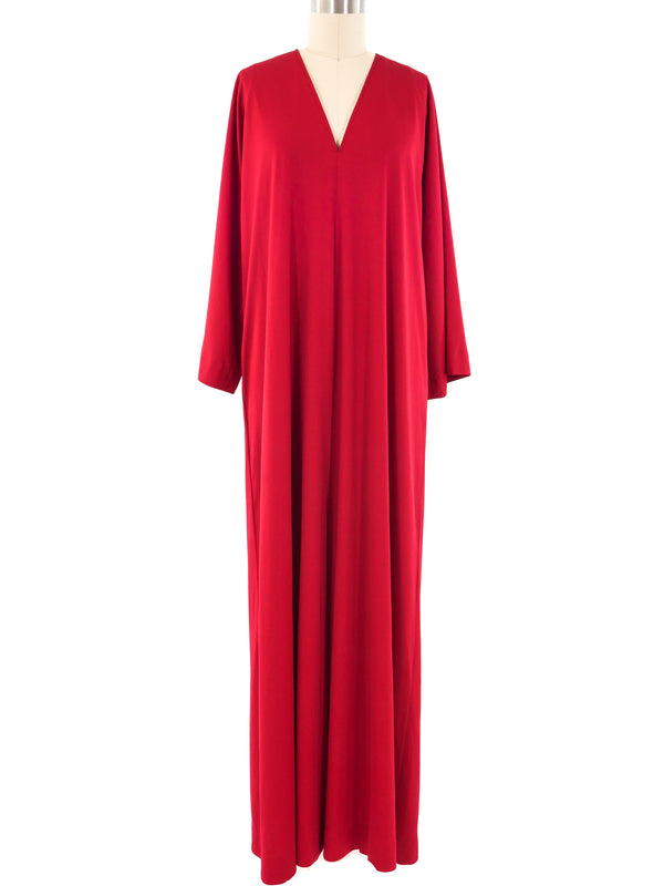 Halston IV Crimson Jersey Caftan Dress arcadeshops.com