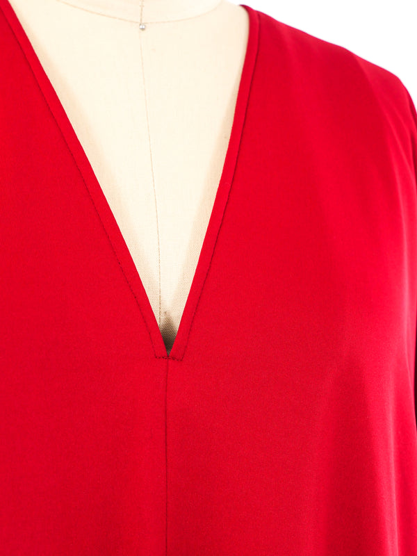 Halston IV Crimson Jersey Caftan Dress arcadeshops.com
