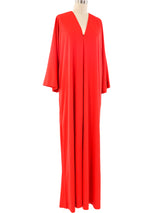 Halston IV Red Jersey Caftan Dress arcadeshops.com