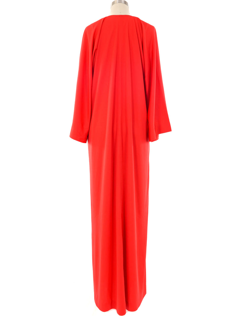 Halston IV Red Jersey Caftan Dress arcadeshops.com