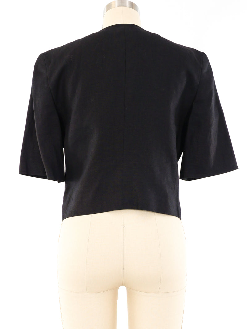 Valentino Cropped Linen Jacket Jacket arcadeshops.com