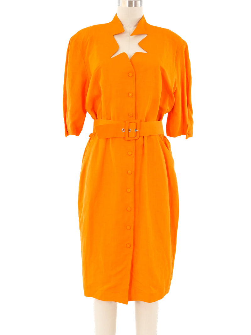 Thierry Mugler Marigold Belted Dress Dress arcadeshops.com