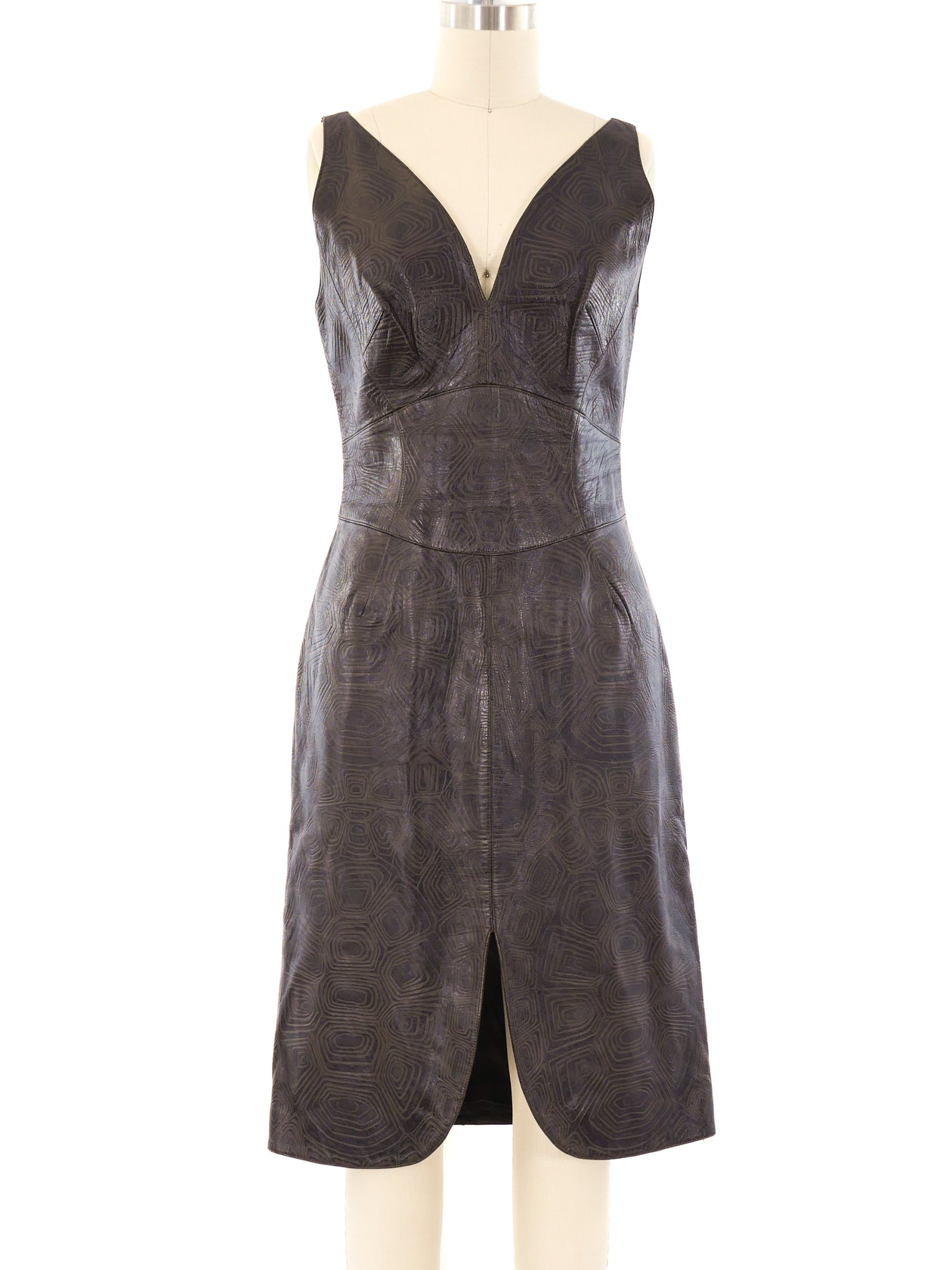 Thierry Mugler Embossed Leather Tank Dress Thierry Mugler Embossed Leather Tank Dress