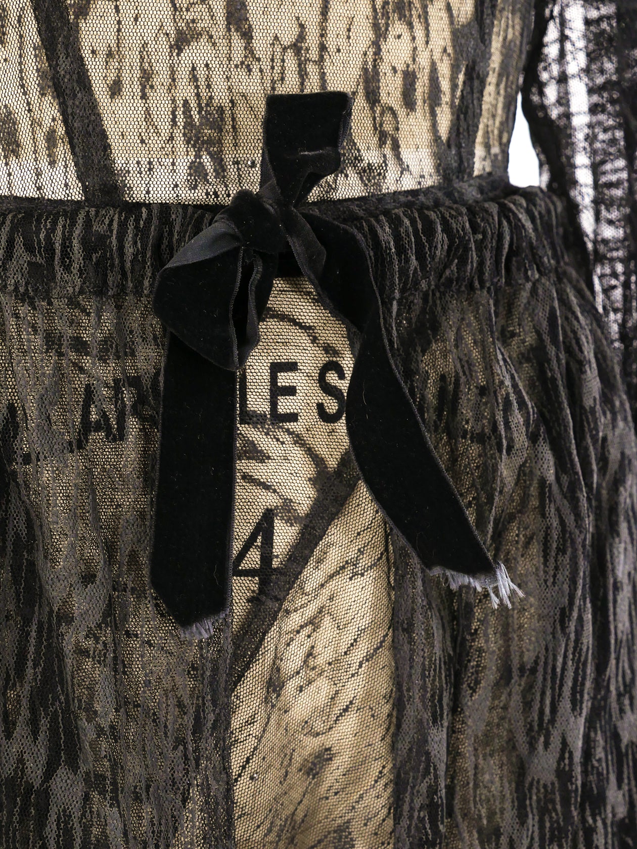 Alaia Sheer Lace Fit and Flare Dress
